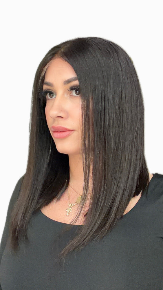 Raw Hair Wig RAVEN – 13x6 HD Lace | 12" | 150% Dichte | Dunkelbraun| Glatt (Straight)
