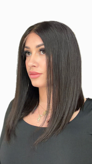Raw Hair Wig RAVEN – 13x6 HD Lace | 12" | 150% Dichte | Dunkelbraun| Glatt (Straight)