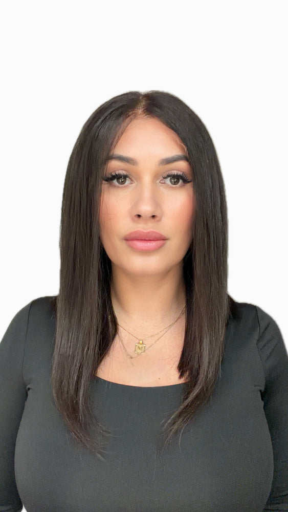 Raw Hair Wig RAVEN – 13x6 HD Lace | 12" | 150% Dichte | Dunkelbraun| Glatt (Straight)